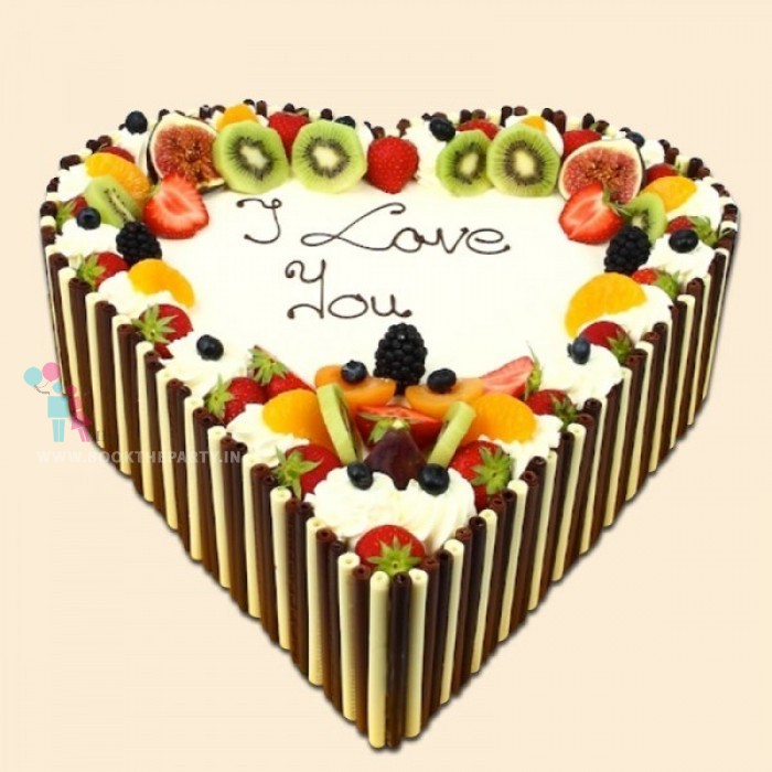 Heart Shaped Fruit Cake-Cakes